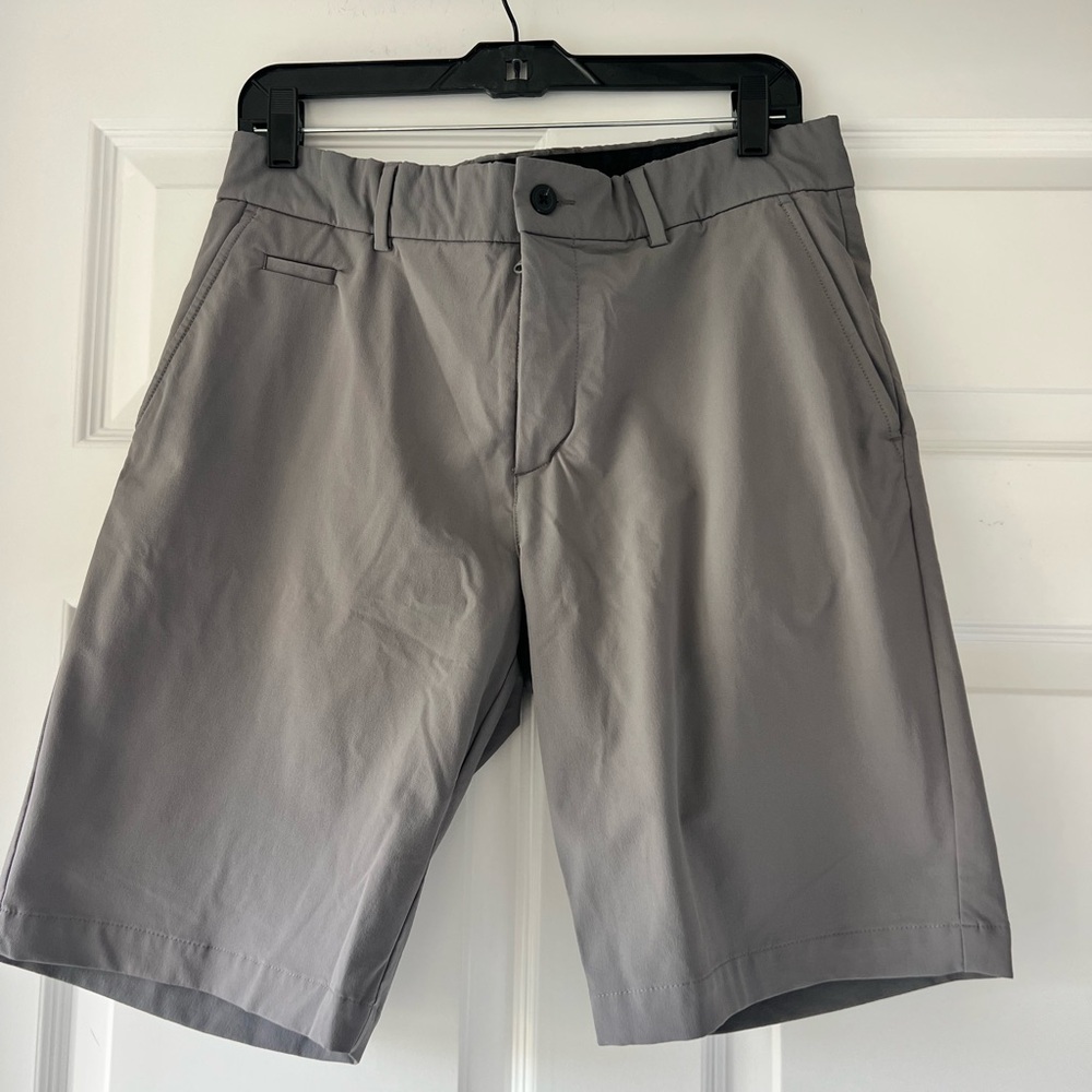 Classic Gray Men's Flat Front Shorts